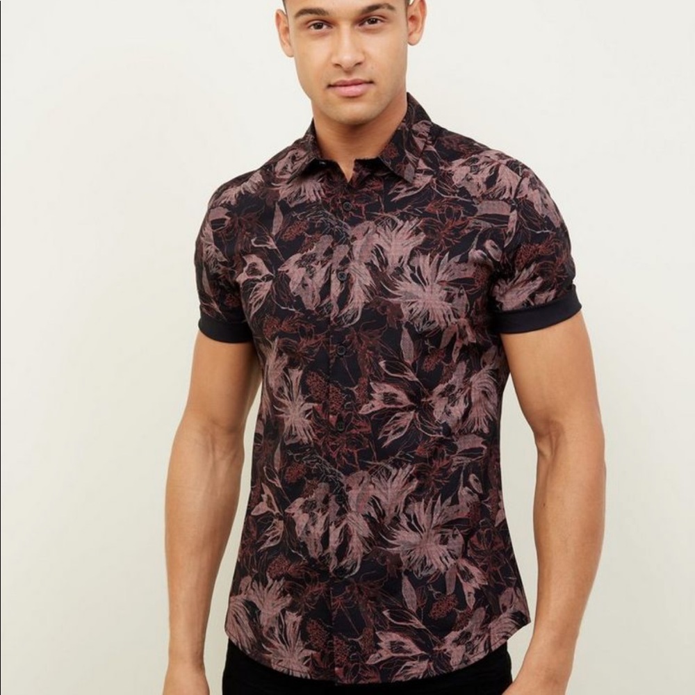 ASOS Mens New Look Muscle Fit Button Down Shirt